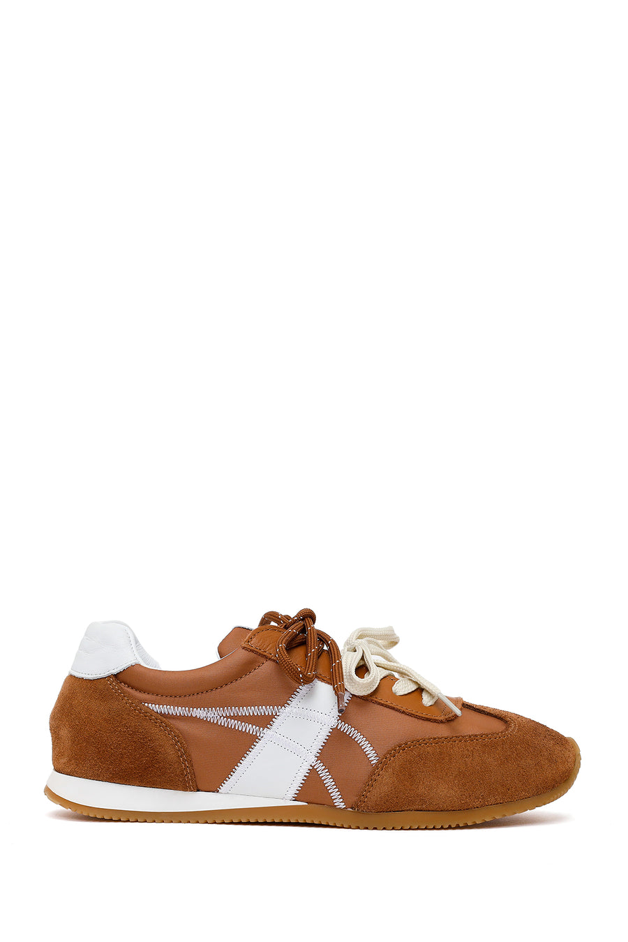 Women's Tan Lace-up Leather Sneaker 26PFD220914 | Derimod