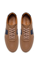 Erkek Bej Bağcıklı Deri Casual Sneaker | Derimod