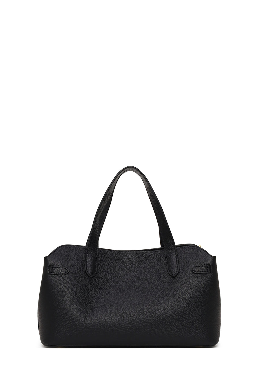 Woman Black Long-Strap Leather Shoulder Bag