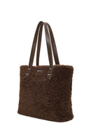 Woman Brown Plush Teddy Shoulder Bag | Derimod