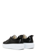 Women's Black Lace-Up Leather Sneaker | Derimod