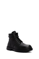 Men's Black Lace-Up Leather Casual Boots | Derimod