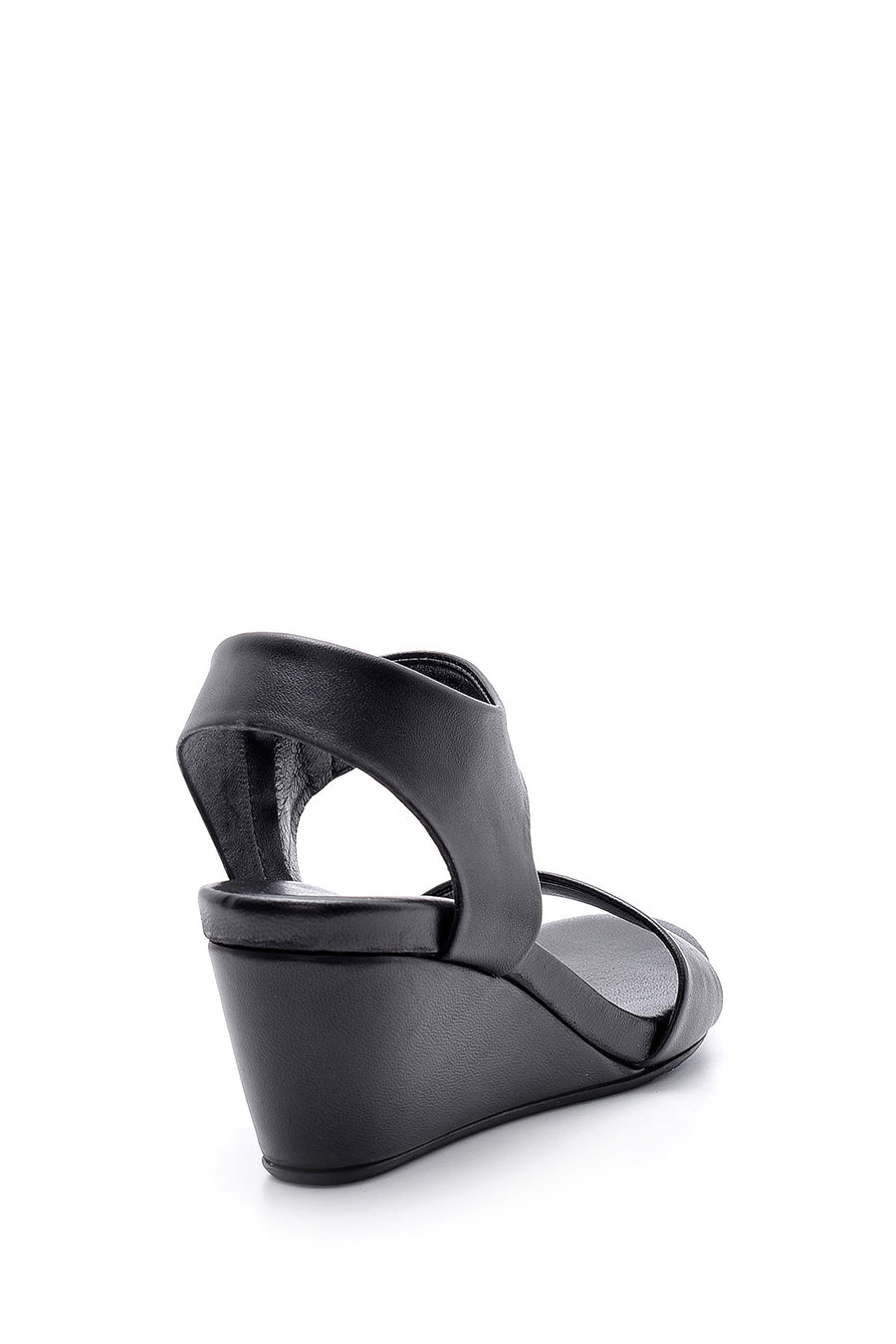 Women's Leather Wedge Heeled Sandals