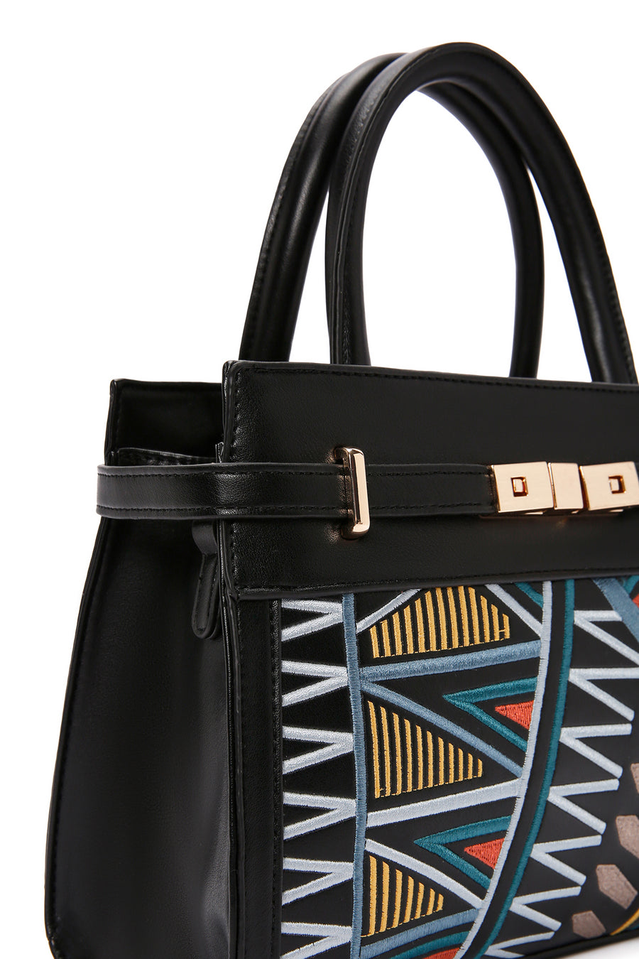 Women's Black Printed Long Shoulder Bag