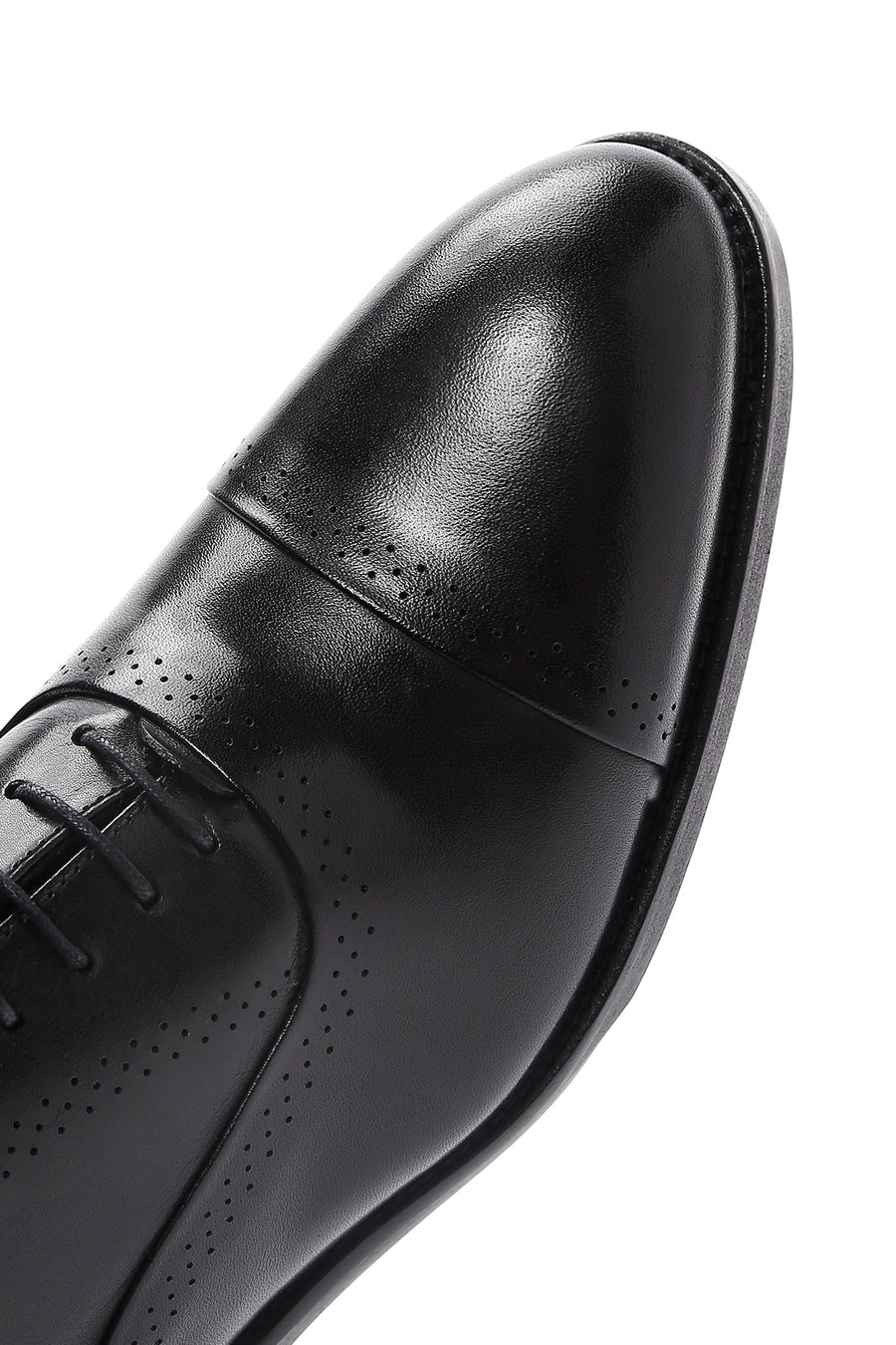 Men's Black Laced Leather Classic Shoes