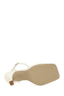 Women's White Ankle Buckle Thin Heel Sandals | Derimod