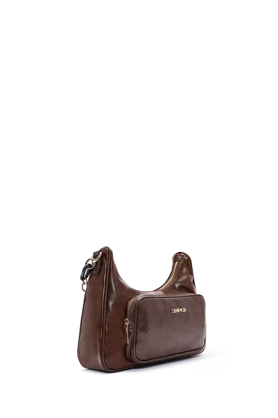 Woman Brown Double-Strap Shoulder Bag