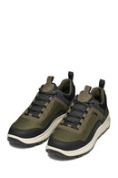 Geox Erkek Haki U Spherıca 4X4 B Abx A - Text+ Bağcıklı Kalın Tabanlı Kumaş Sneaker | Derimod