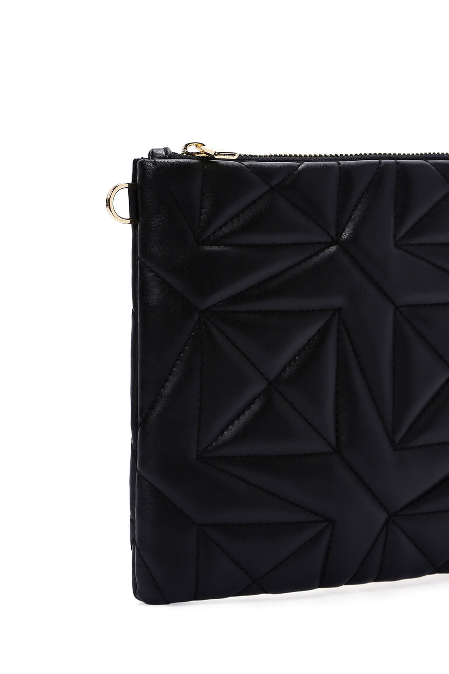 Women's Black Quilted Portfolio Bag