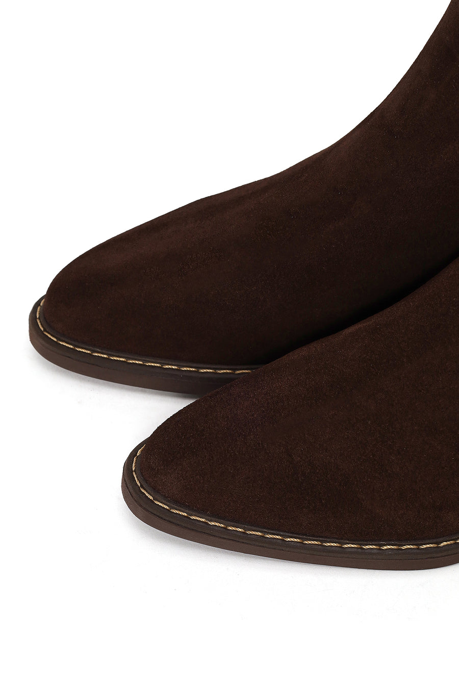 Woman Brown Suede Chelsea Boots