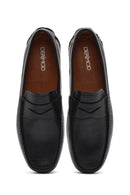 Men's Black Leather Loafer | Derimod