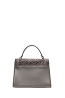 Women's Bronze Long Strap Printed Handbag | Derimod