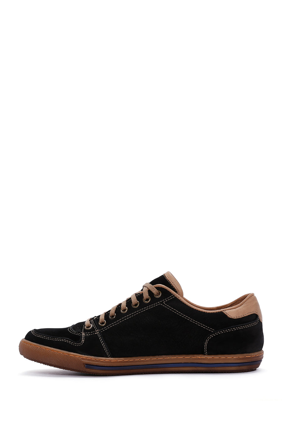Men's Black Nubuck Leather Sneaker