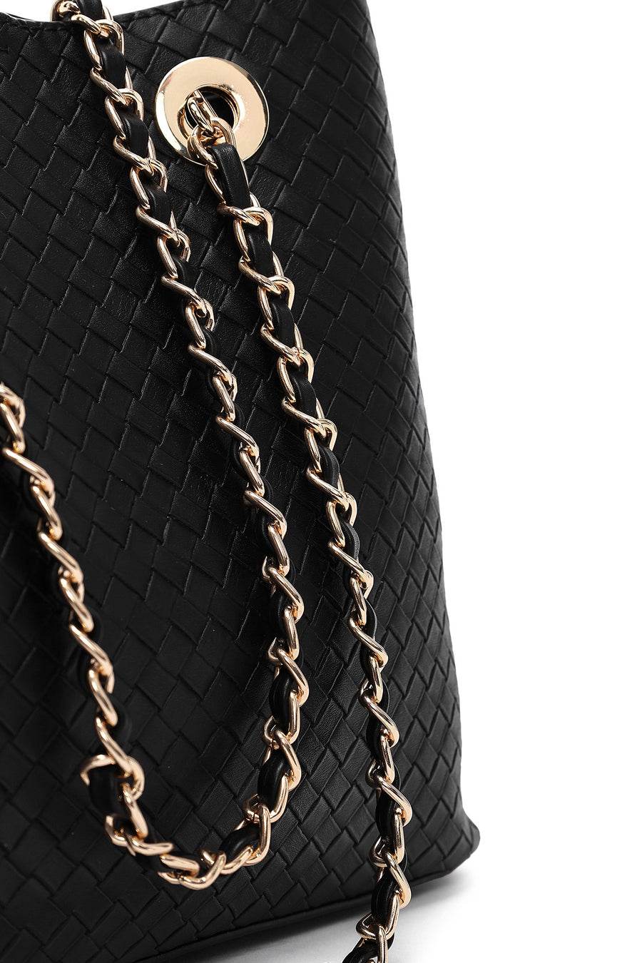 Women's Black Long Strap Printed Shoulder Bag