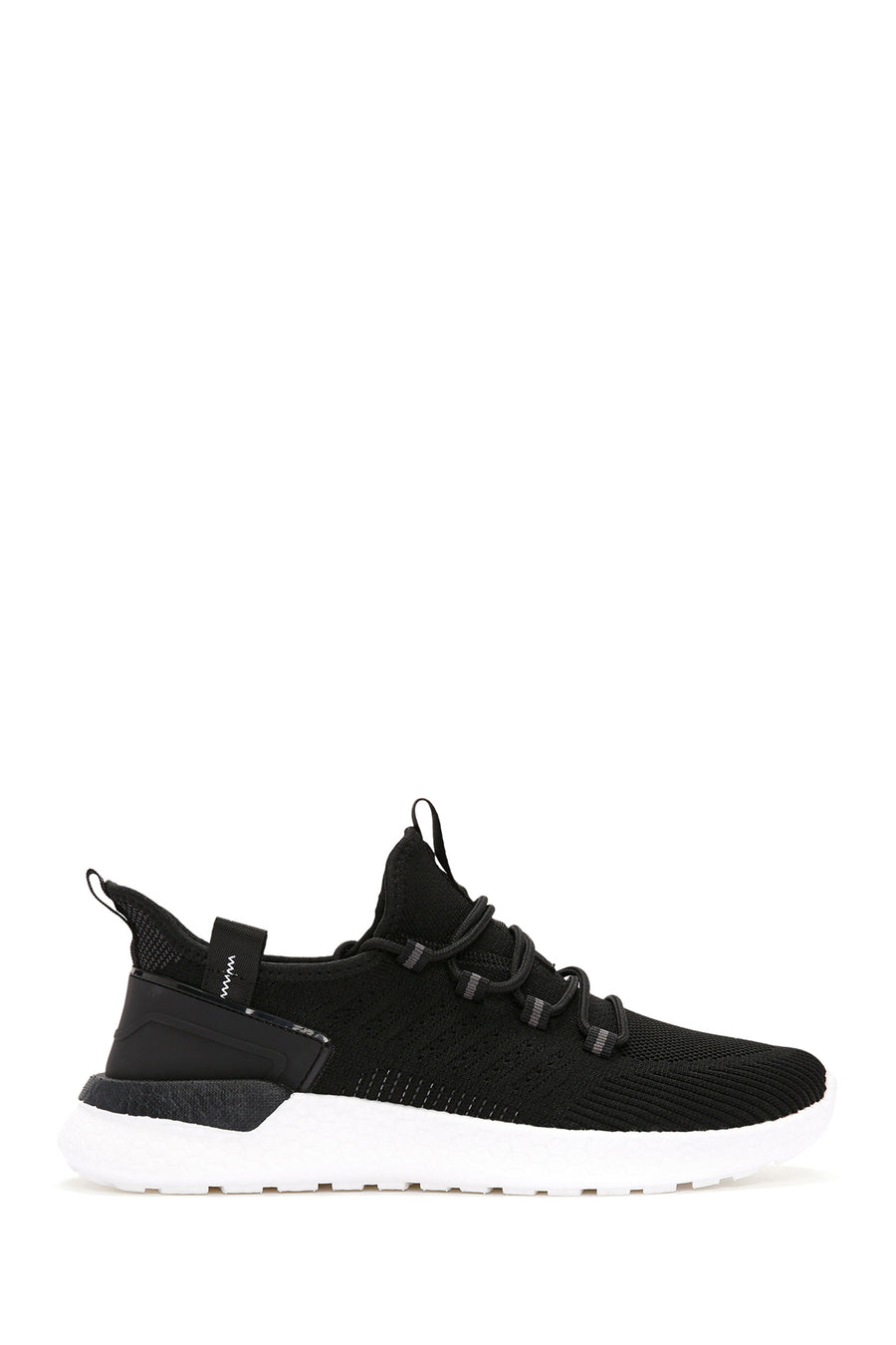 Derimod Zero Men's Black Lace-Up Thick Soled Fabric Sneaker 24SFD69286F | Derimod