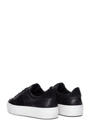 Women's Black Leather Sneaker | Derimod