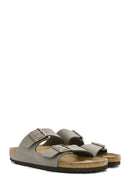 Birkenstock Men's Gray Double Buckle Arizona Eva Slippers | Derimod