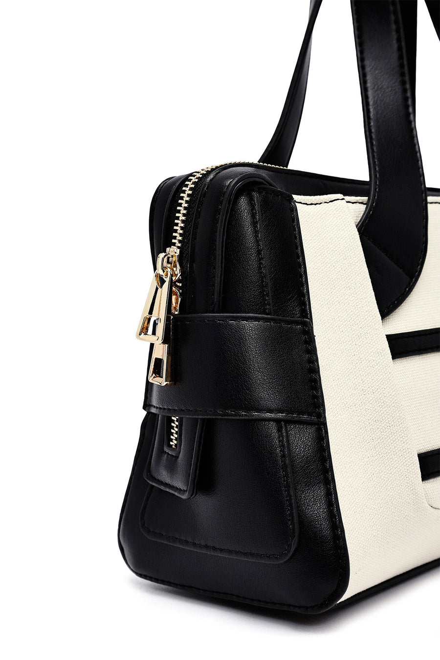Women's Cream Long Strap Classic Handbag