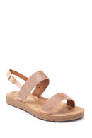 Women's Gold Stone Sandals | Derimod