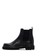 Men's Black Leather Casual Chelsea Boots | Derimod