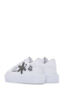 Women's White Stone Thick Soled Sneaker | Derimod