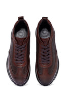 Men's Brown Leather Casual Sneaker | Derimod