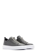 Men's Gray Leather Sneaker | Derimod