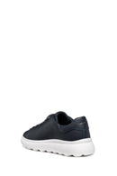 Geox Men's Navy Blue Spherica Lace-Up Leather Sneaker | Derimod