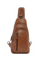 Men's Tan Leather Crossbody Bag | Derimod