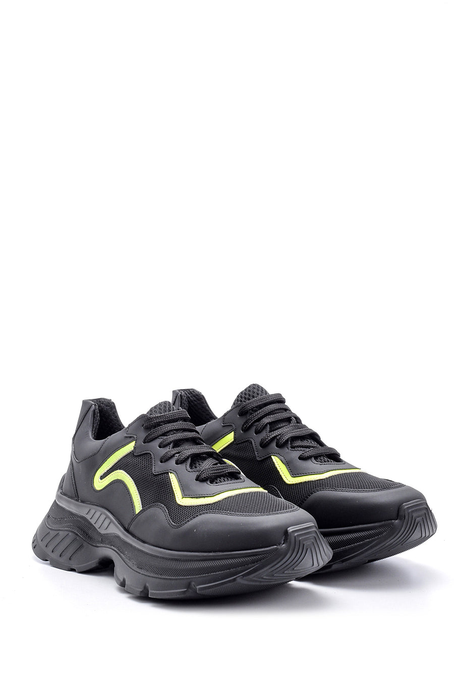 Men's High-Sole Leather Sneaker
