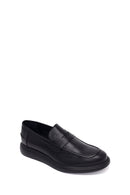 Erkek Siyah Deri Casual Loafer | Derimod