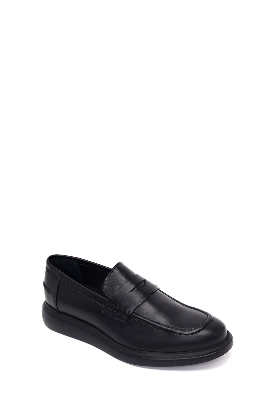 Erkek Siyah Deri Casual Loafer