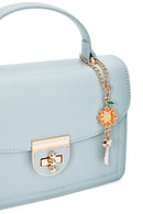 Women's Blue Long Strap Crossbody Bag with Accessory Detail | Derimod