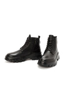 Men's Black Lace-Up Leather Casual Boots | Derimod