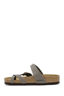 Birkenstock Women's Mink Mayari Bf Flip Flops Nubuck Slippers | Derimod