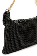 Women's Black Chain Strap Printed Shoulder Bag | Derimod