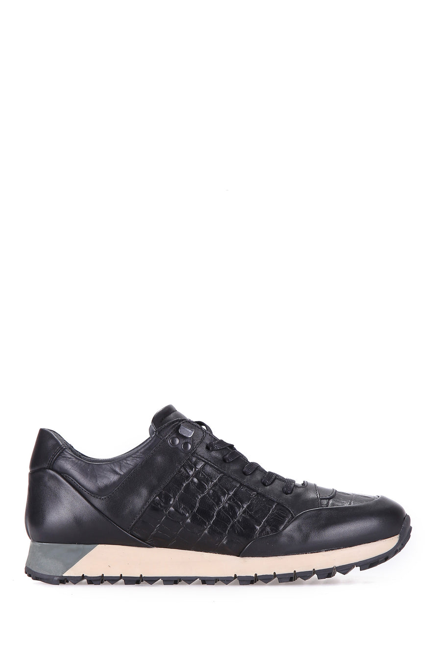 Crocodile Patterned Men's Leather Sneaker