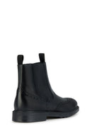 Geox Men's Black Tiberio Leather Chelsea Boots | Derimod