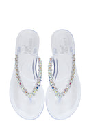 Kadın Şeffaf Parmak Arası Taşlı Jelly Terlik | Derimod