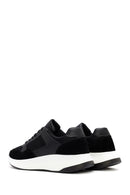 Derimod Zero Men's Black Thick-Soled Laced Fabric Sneaker | Derimod