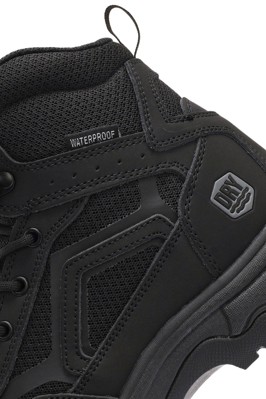 Derimod Dry Men's Black Lace-Up Waterproof Outdoor Boots