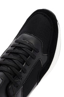 Derimod Zero Men's Black Thick-Soled Laced Fabric Sneaker | Derimod