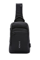 D-Pack Men's Black Technological Fabric Crossbody Bag | Derimod