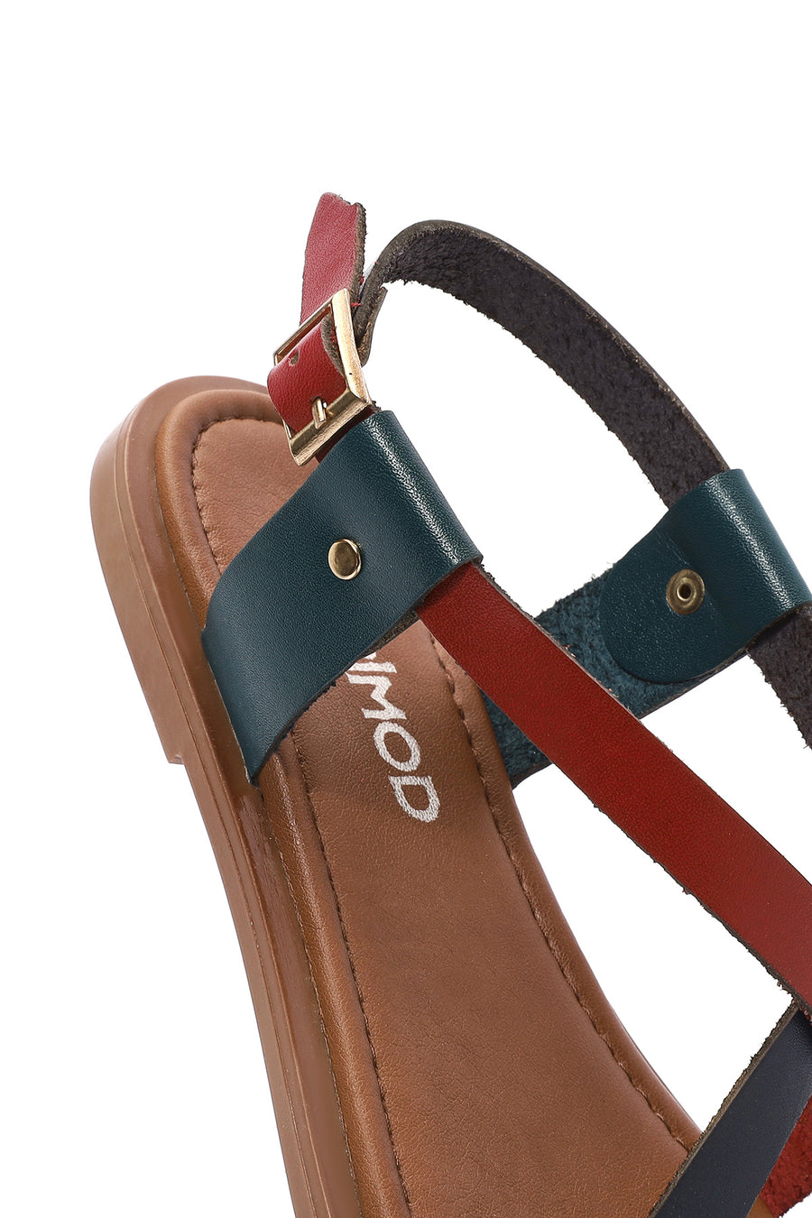 Women's Multicolored Flip-Flop Leather Bodrum Sandals