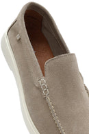 Men's Beige Suede Leather Casual Loafer | Derimod