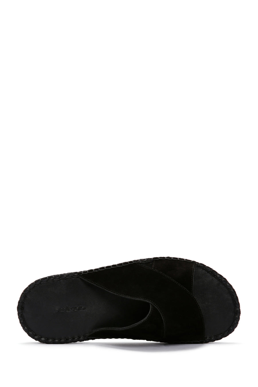 Men's Black Suede Leather Slippers