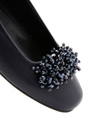 Kadın Lacivert Taşlı Babet | Derimod