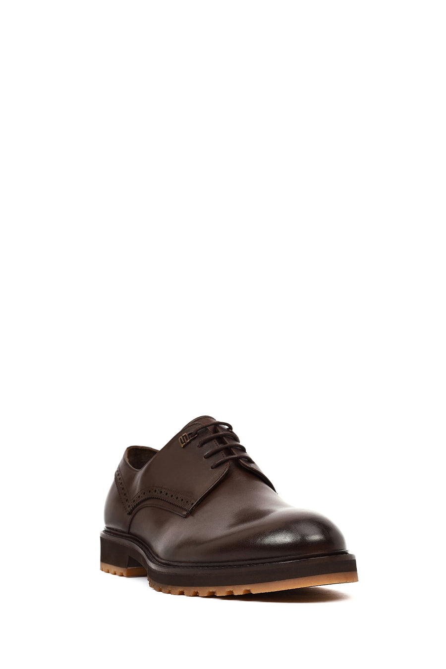 Men's Brown Lace-Up Leather Casual Shoes