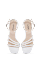 Women's White Low Heel Sandals | Derimod