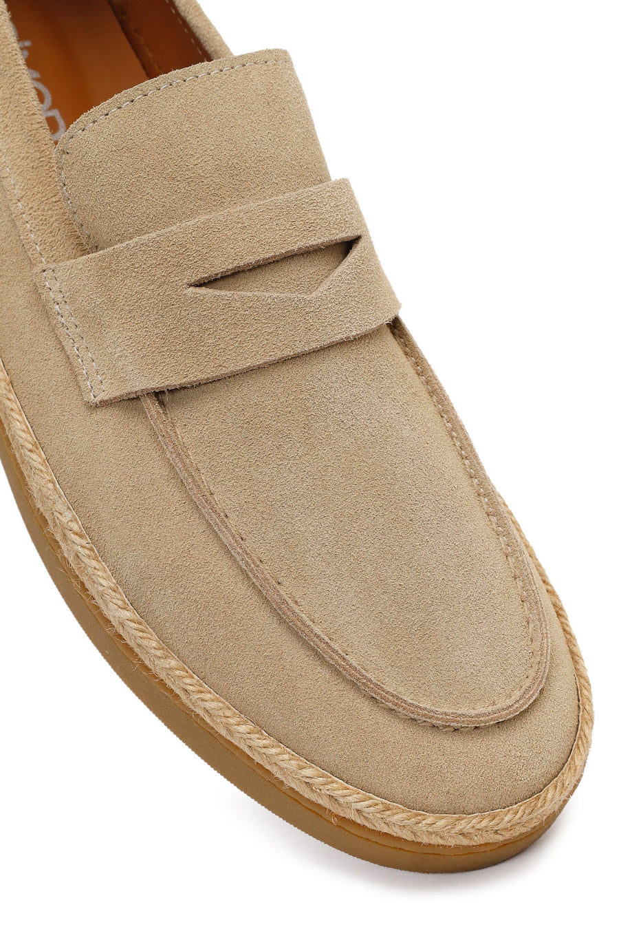 Erkek Bej Süet Deri Loafer
